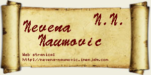 Nevena Naumović vizit kartica